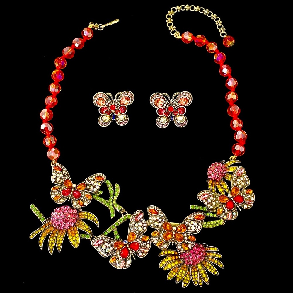 Heidi Daus Multicolor Butterfly Necklace